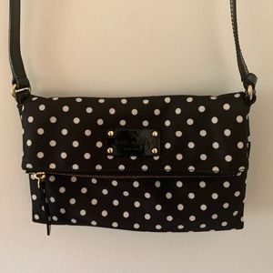 Kate Spade Black Polka Dot Crossbody Bag